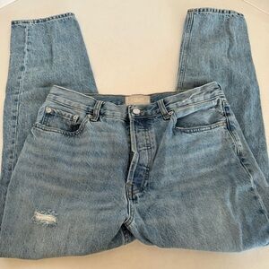 Everlane Relaxed Straight Leg Jeans Sz 27 in Broken In Blue High Rise